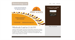 Desktop Screenshot of desertacreage.com