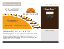 Tablet Screenshot of desertacreage.com